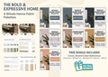 bold whole-home paint color palette and interior design guide with coordinating colors and natural finishes, featuring American paint color inspiration from Sherwin-Williams, Benjamin Moore and BEHR.