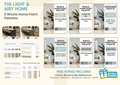 light whole-home paint color palette and interior design guide with coordinating colors and natural finishes, featuring American paint color inspiration from Sherwin-Williams, Benjamin Moore and BEHR.