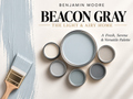 Benjamin Moore Beacon Gray 2128-60 Light Airy Blue Gray Paint Color Palette