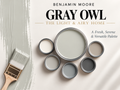Benjamin Moore Gray Owl OC-52 Light Neutral Gray Paint Color Palette