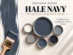 Benjamin Moore Hale Navy HC-154 Deep Navy Paint Color Palette