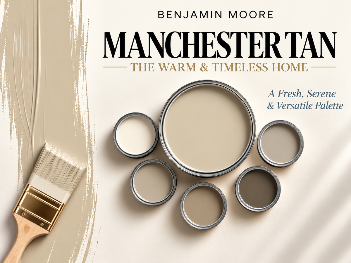 Benjamin Moore Manchester Tan HC-81 Warm Beige Paint Color Palette