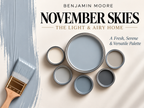 Benjamin Moore November Skies 2128-50 Soft Blue Paint Color Palette