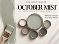 Benjamin Moore October Mist 1495 Soft Earthy Green Paint Color Palette