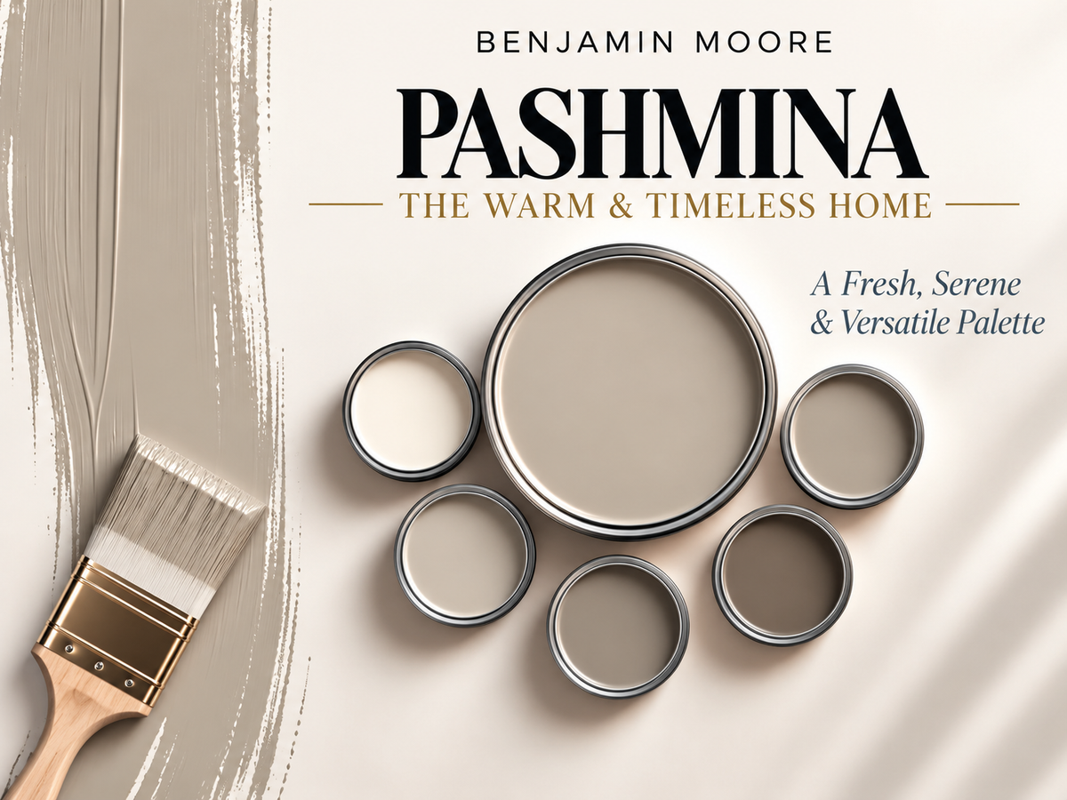 Benjamin Moore Pashmina AF-100 Warm Neutral Paint Color Palette