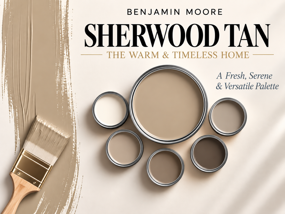Benjamin Moore Sherwood Tan 1054 Warm Neutral Paint Color Palette