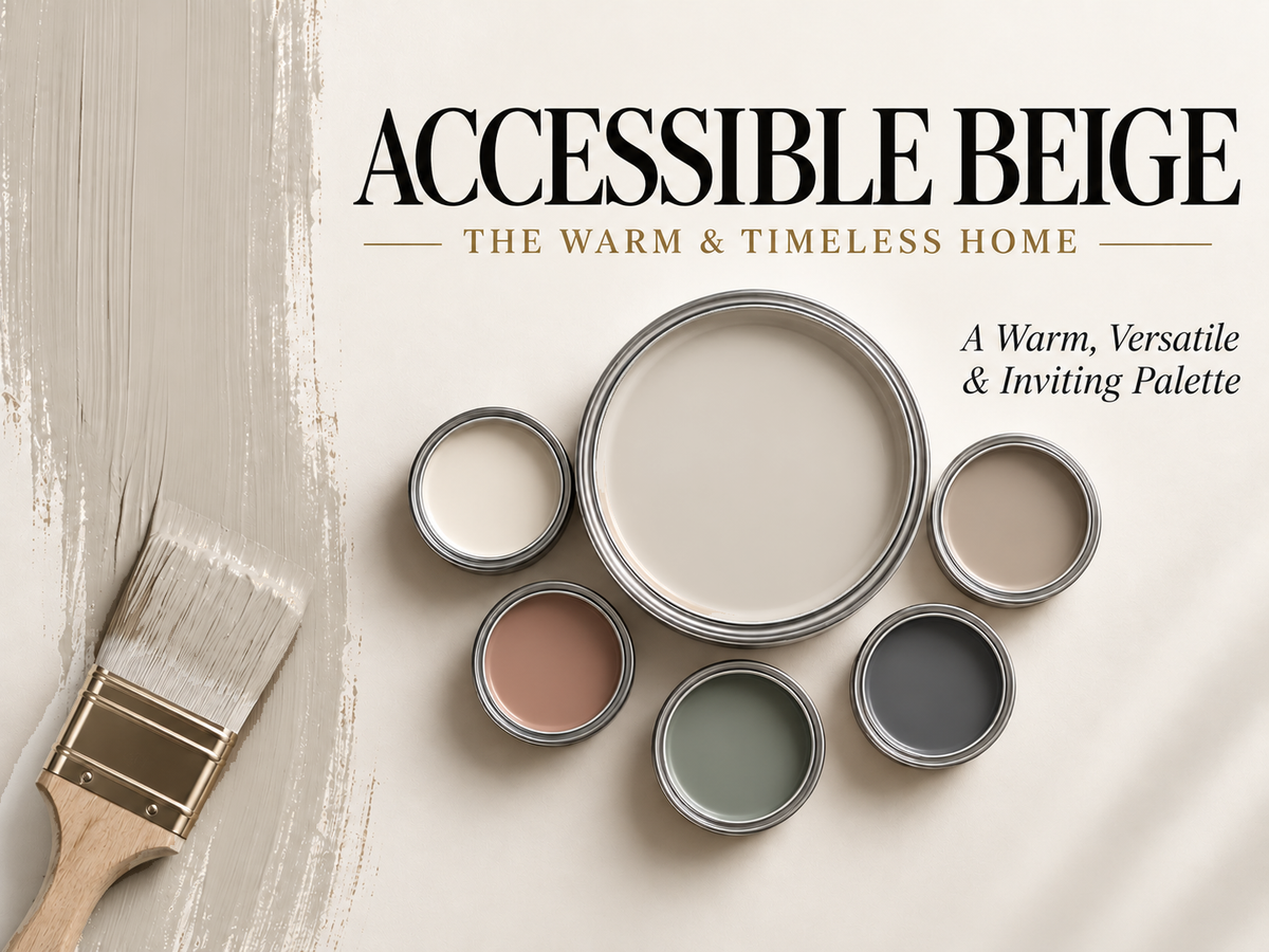 Sherwin-Williams Accessible Beige SW 7036 Warm Neutral Paint Color Palette