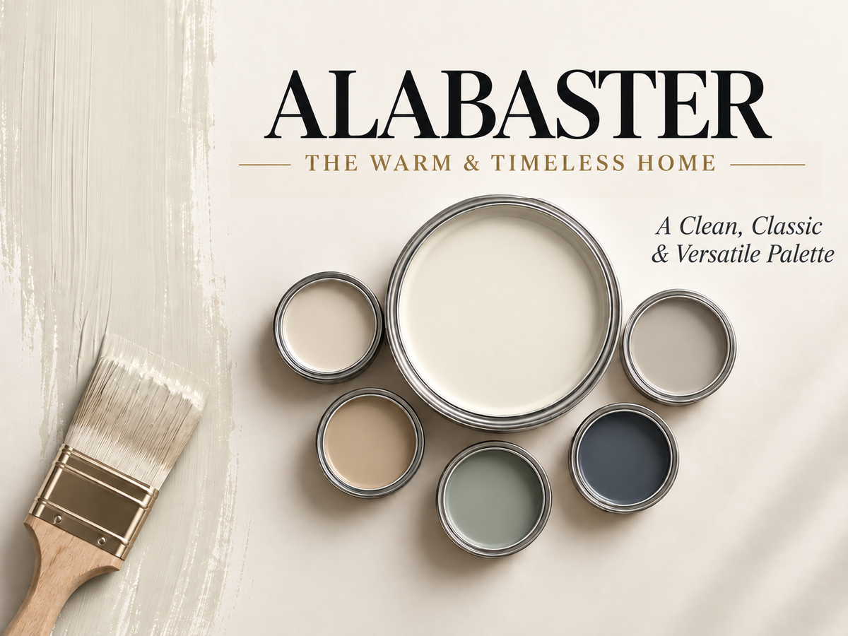 Alabaster	Sherwin-Williams Alabaster SW 7008 Warm White Paint Color Palette