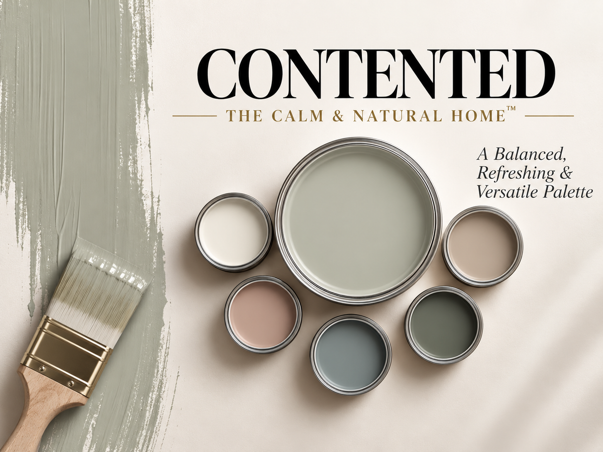 Sherwin-Williams Contented SW 6191 Soft Green Paint Color Palette