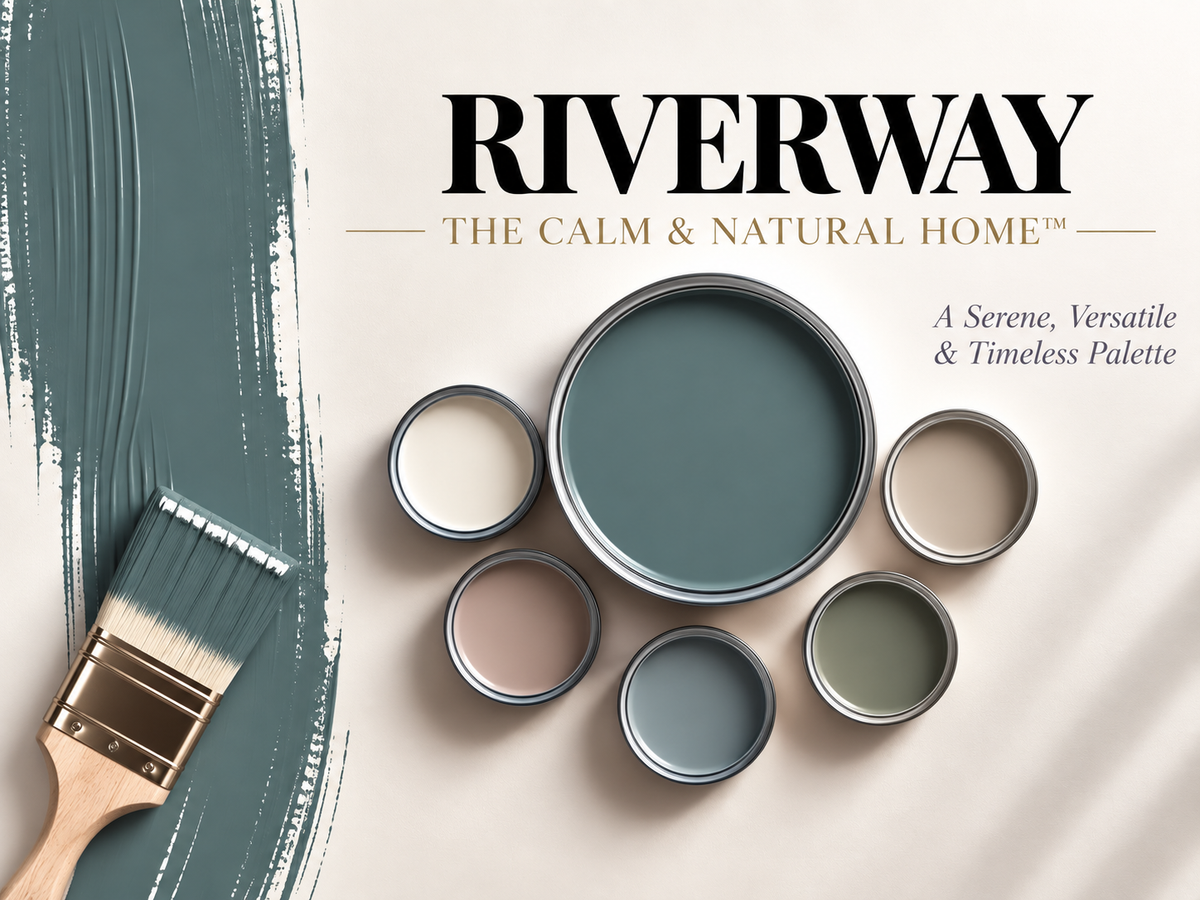 Sherwin-Williams Riverway SW 6222 Deep Blue Green Paint Color Palette