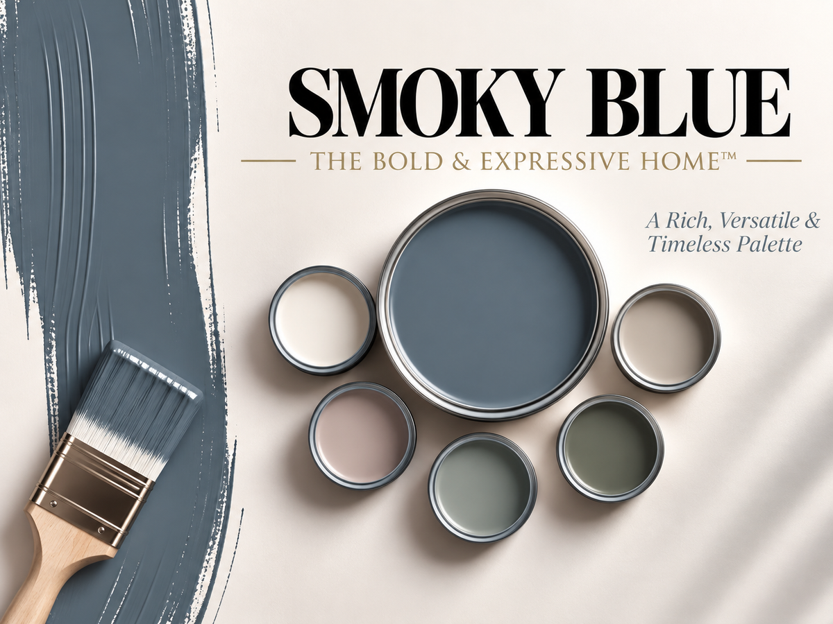 Sherwin-Williams Smoky Blue SW 7604 Deep Blue Paint Color Palette