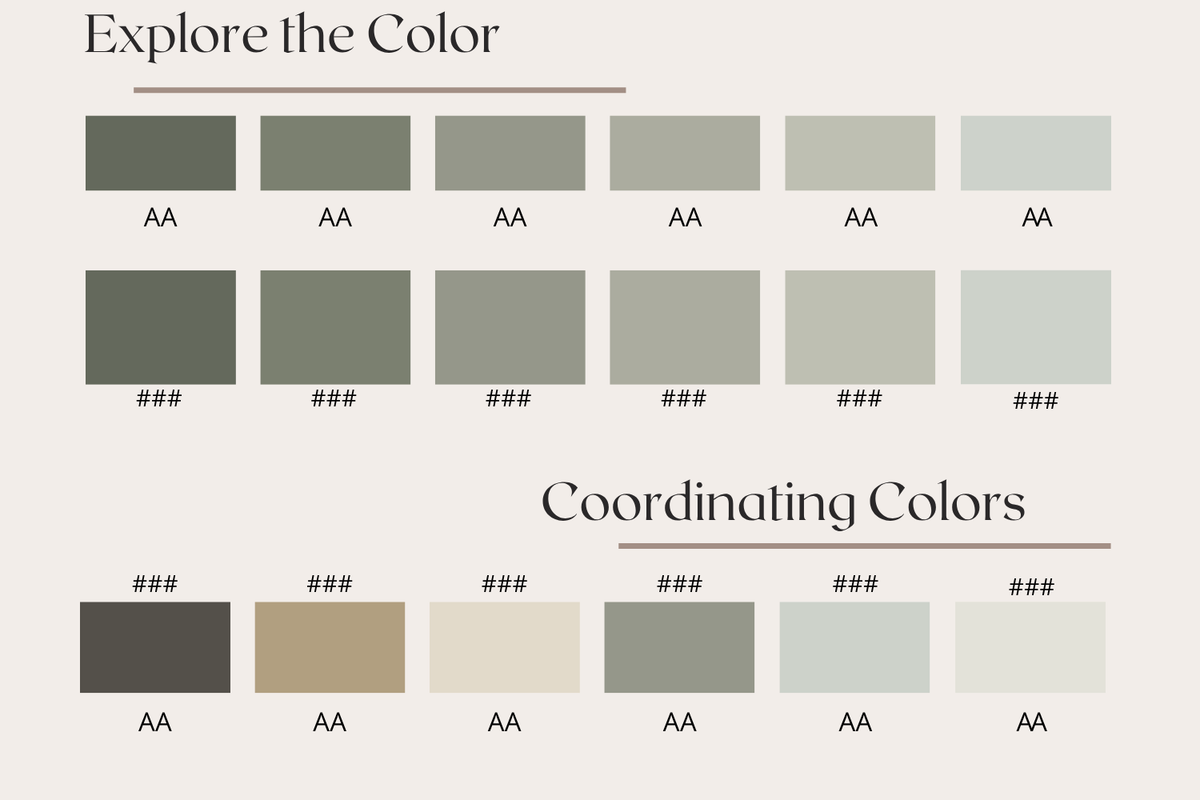 Whole-home paint palette coordinating colors guide
